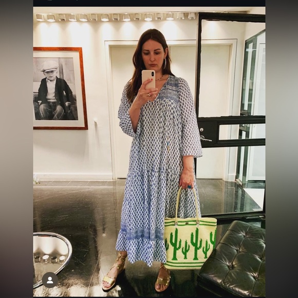 ZARA Womens Blue/White Maxi Dress - Picture 6 of 15